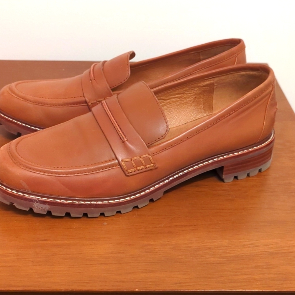 Cognac Brown Loafers Madewell